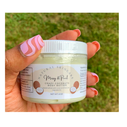 Coconut whipped body butter for dry skin